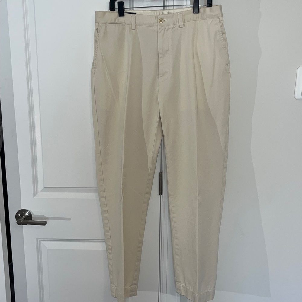 Crème Polo Ralph Lauren Chino Vacation flat front prospect pants 36 x 31 men’s